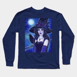 Raven witch by Renee Lavoie Long Sleeve T-Shirt